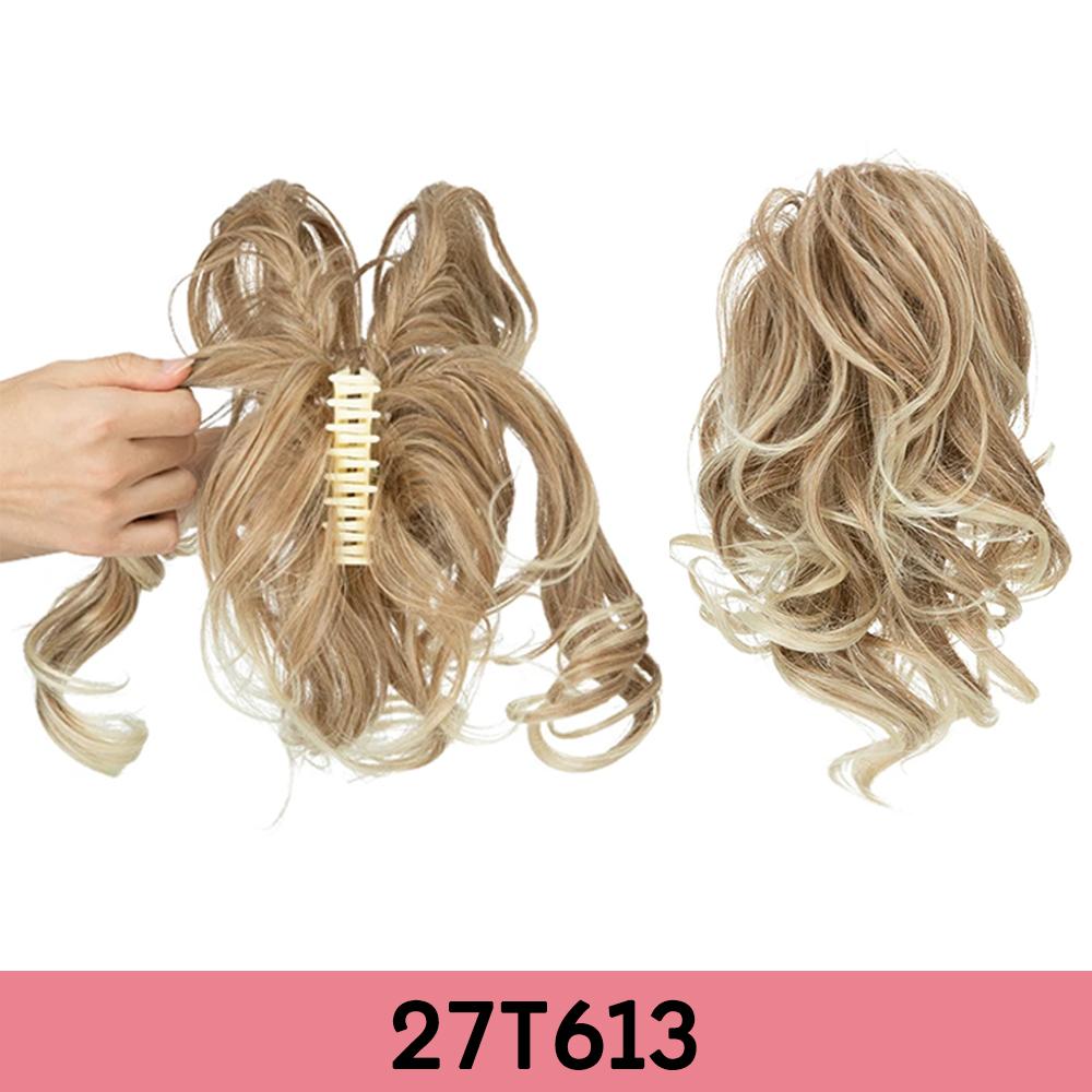 

XINRAN Synthetic DIY Deformation Ponytail Extensions Short Wavy Claw Ponytail For Women Daily Cosplay Party Wear 25cm