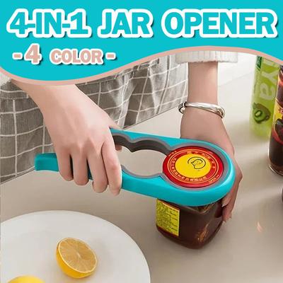 Can Opener Multi Functional Four In One Beverage Bottle Opener Cap Twister Four Position Can Opener Anti Slip Cap Twister