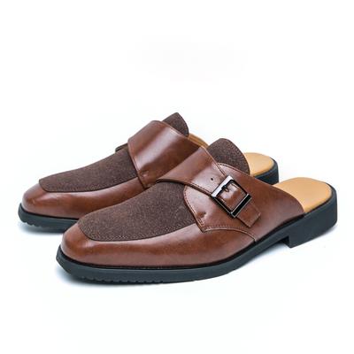 Sommer Herren Braune Sandalen Pantoletten Clogs Kleid Schwarz Abschlussballschuhe Stilvolle Lederschuhe Übergröße