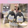 Kids Plush Penguin Backpack With Bring A Little Penguin Pendant Children For