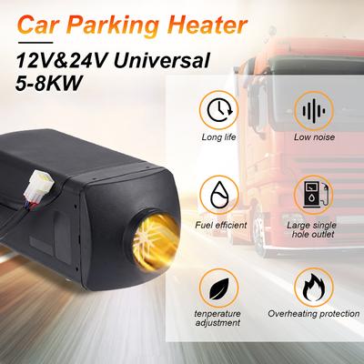 12V 24V Dual Voltage General Motors Dieselový ohřívač 5-8KW Zimní topení Sada nezávislého topení s LCD displejem Nízká hlučnost