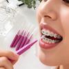 30Pcs Soft Micro Braces Brush Bendable Teeth Cleaning Tools Orthodontic Braces Cleaner Brush  Travel