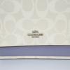 Coach Klare 18 Klassische Monogramm Klappe Brief Logo Leinwand und Leder Mini Umhängetasche Damen Umhängetasche Weiß Lavendel C9946-SVVVJ