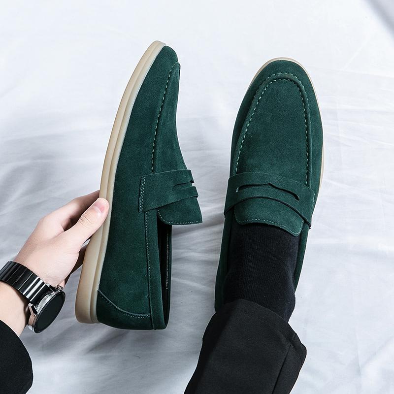 Fashion Men Shoes New Men Slip-On Casual Shoes Suede Fashion Loafer Shoe Men Casual Business Shoe Fashion Soft Sole Social Shoe 2024 New
