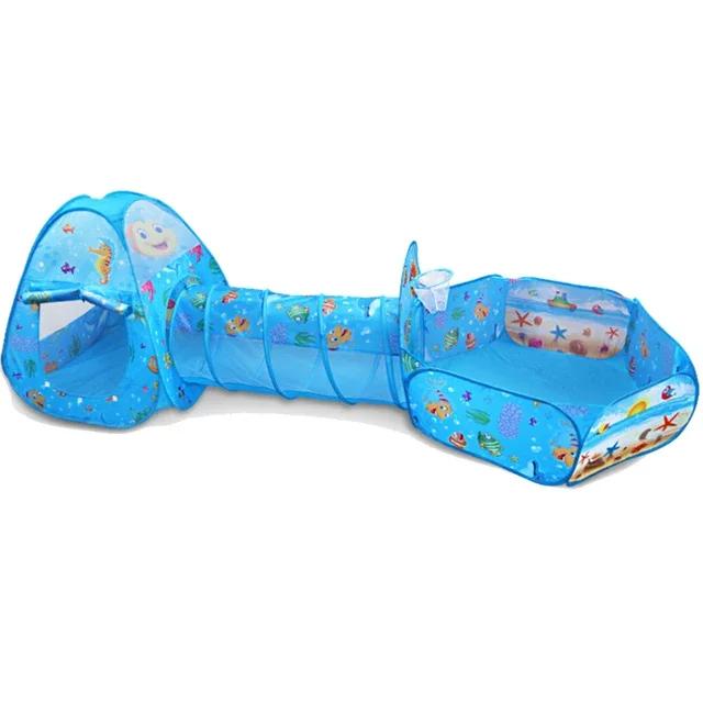Portable 3 In 1 Kid Play Set Tent Ball Pit Crawling Tunnel Children Ball Pool Baby Balloon Playpen Yard Room Playground Gift Toy