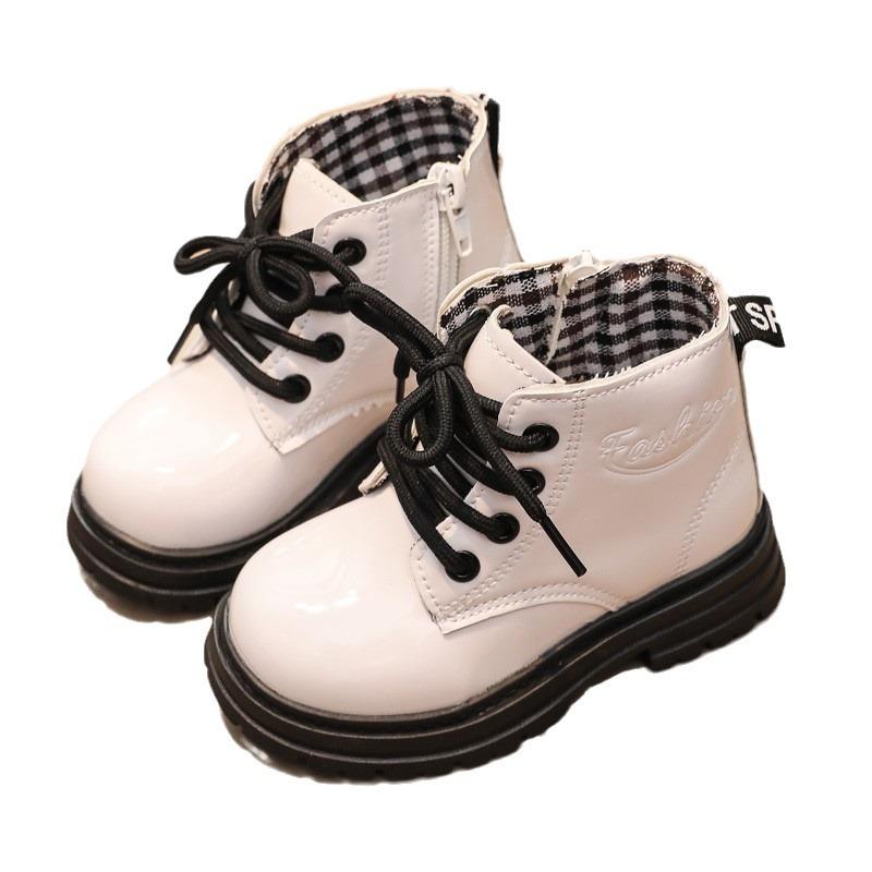 Cizme Martin pentru copii Cizme noi pentru fete Cizme scurte de toamnă și iarnă Cizme stil britanic Cizme simple pentru băieți