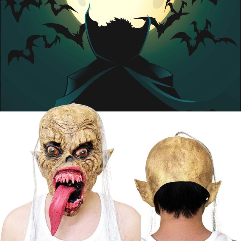 Halloween Mask Blood Ancestor Rubber Handmade Costume Prop