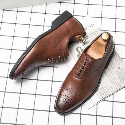 Marken Slipper Herren Leder Stoff Hohl Atmungsaktiv Locke Schuhe Schnürschuhe Business Schuhe Herren Hochzeit Casual Schuhe XiAn-858