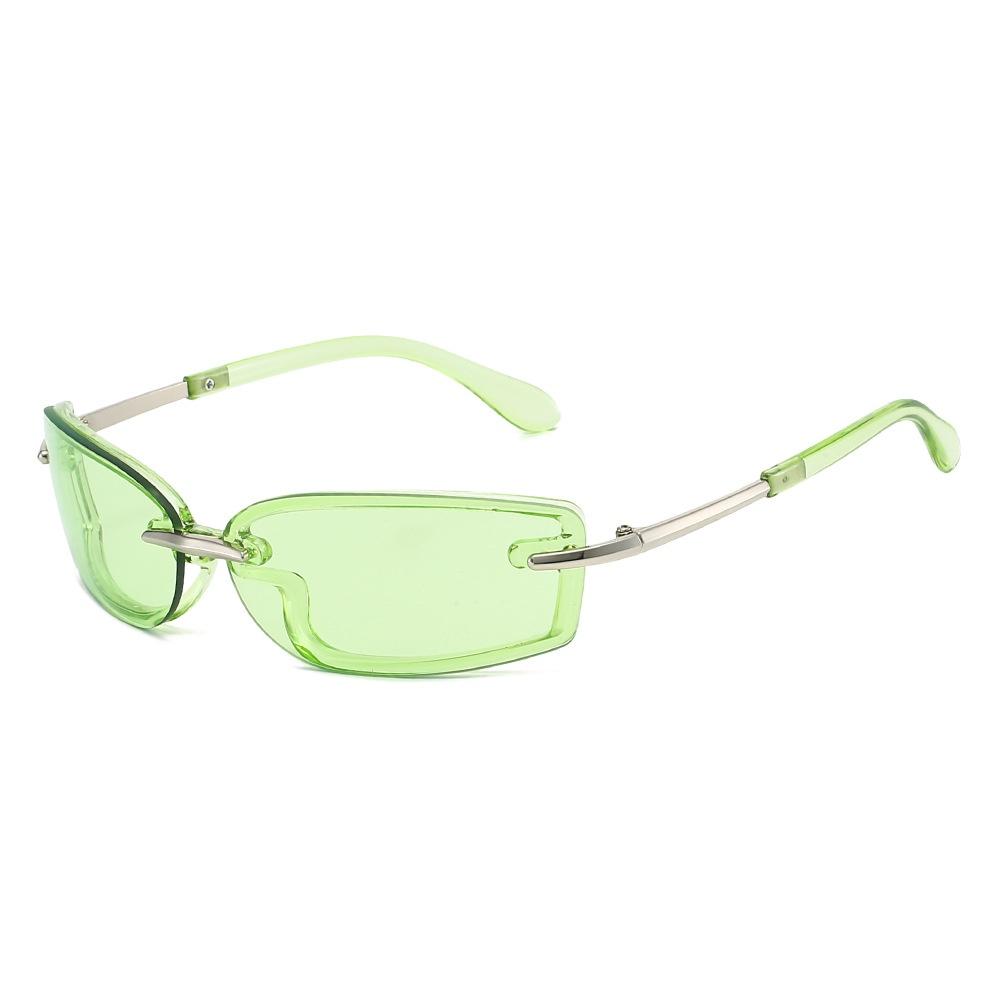 New Luxury Frameless Candy Color Square Women Sunglasses  Retro Punk Anti Ultraviolet Street Shooting Men Sun Glasses Uv400