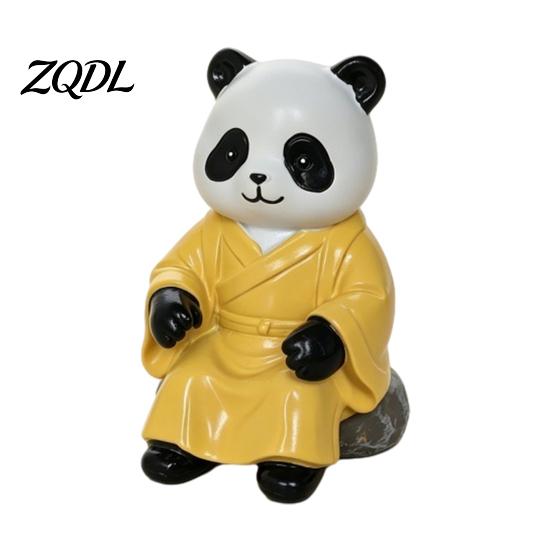 Cadeau Unique pour les Amateurs de Culture du Thé Figurine Panda Jouant au Go, Résine Robe Zen Objet de Collection de Table Art Ornement de Salon, Statue Mignonne