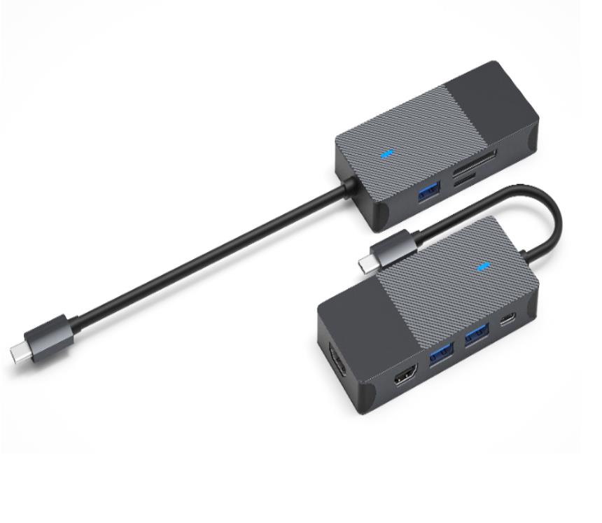 8 in 1 USB-C Hub Aluminum Alloy Triple Display Laptop Docking Station with Dual for in Stock