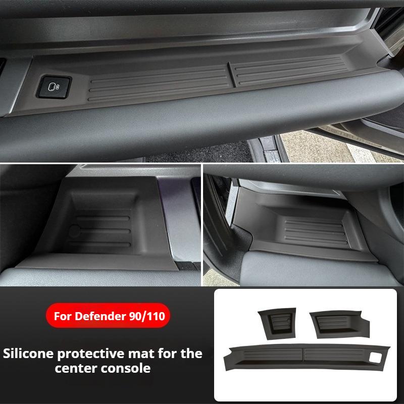 For Land Rover Defender 90 110 2020-2025 Car Center Console Passenger Storage Box Dashboard Organizer Anti-Slip Silicone Pad SA2