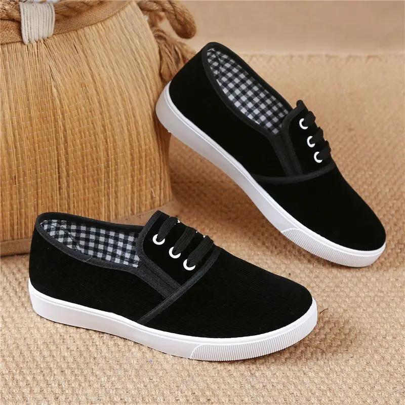 Fashion Woman Footwear Black Slip On Aesthetic Light Shoes for Women Korean Trends 2025 Walking Deals Y2k Fashion New In Vulcanized Shoe