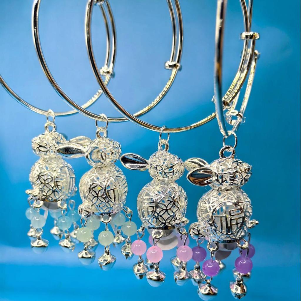 Lśniący Zestaw Bransoletki i Zawieszki w Starożytnym Stylu: Błogosławieństwo Tianguan & Huacheng Mingdeng – Akcesoria Hanfu