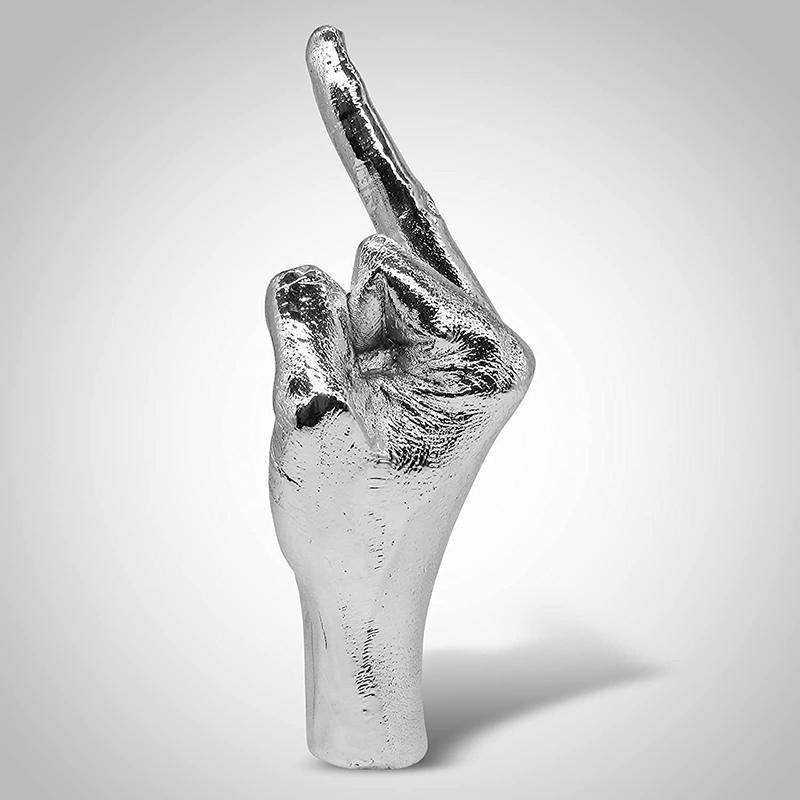 Personalized Middle Finger Statue Ornament Home Desk Decoration Accessories Resin Craft Desktop Figurines Living Room Decor