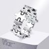 Vnox Puzzle Ring für Männer Jungen, Stapelbarer Edelstahlring, US-Größe 7-11 Ring, Autismus-Bewusstsein Schmuck Geschenk 2026 Neu