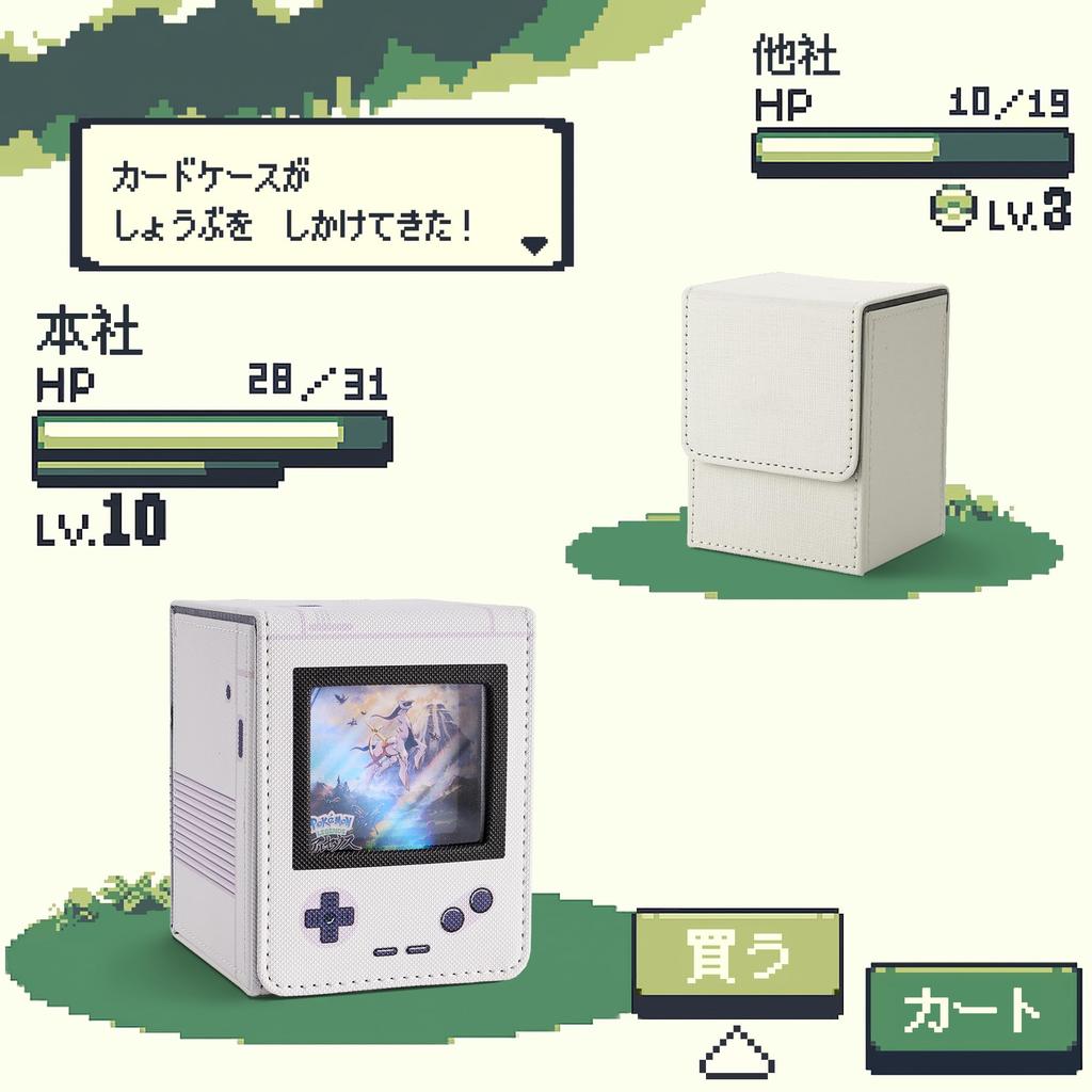 Deck Trading Card Case with Oshi Holds 100 Game Console Sleeve Vertical Two Cute Case, Window, Cards, Shape, Double/Triple Compatible, Storage,