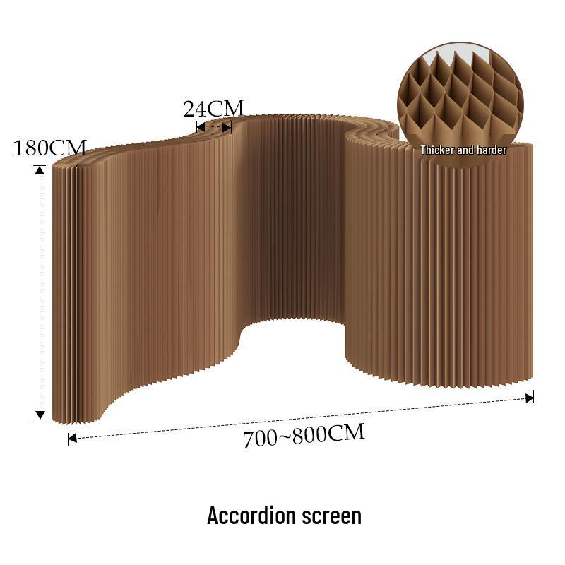 18-Panel Curved Folding Screen Divider – Japanese Style Retractable Wall for Live Broadcasts