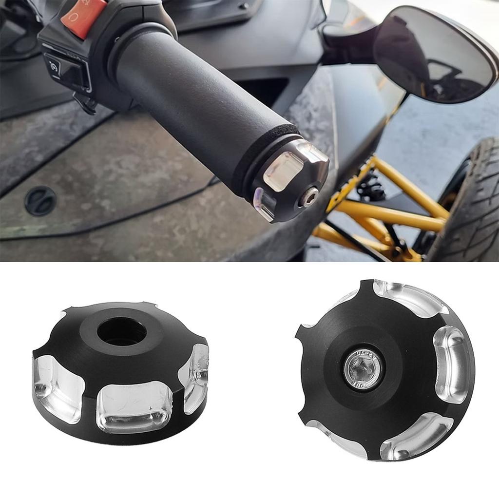 Replacement Aluminum Hand Grip End Cap with Bolts for 2013-2016 Handlebar End Caps Plug ATV Accessories