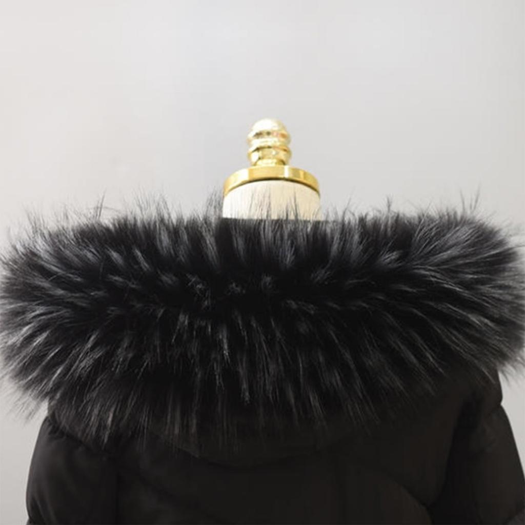 Women's Furry Plush Collar Trim for Hood Replacement Shawl Large Scarf Wrap Stoles Winter Neck Warmer Coat Accessory
