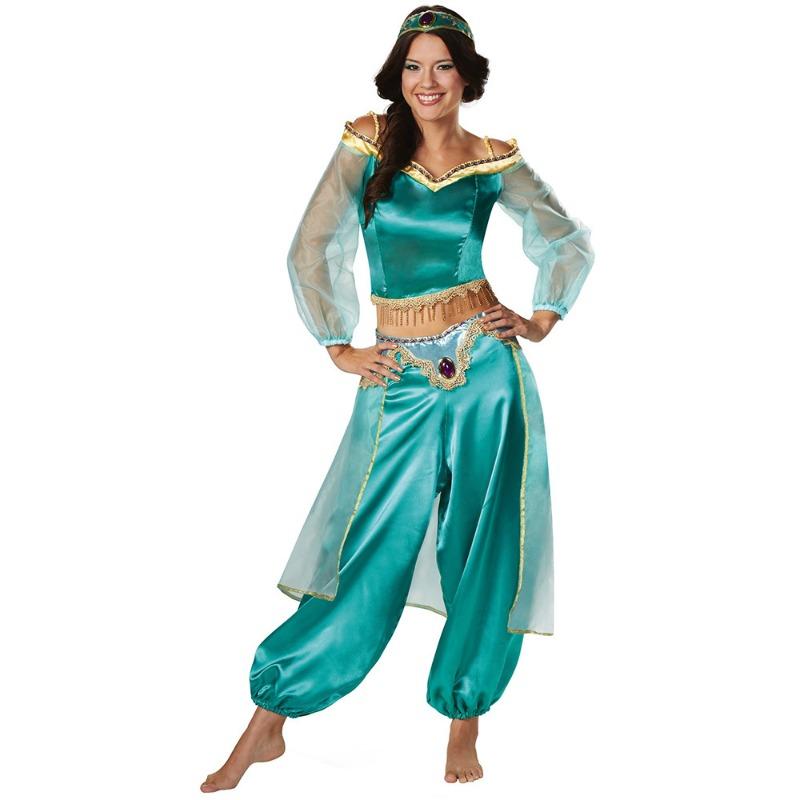 Halloween Search Banner Magic Lamp Jasmine Princess Dress Adult Belly Dance Cosplay Stage Costume