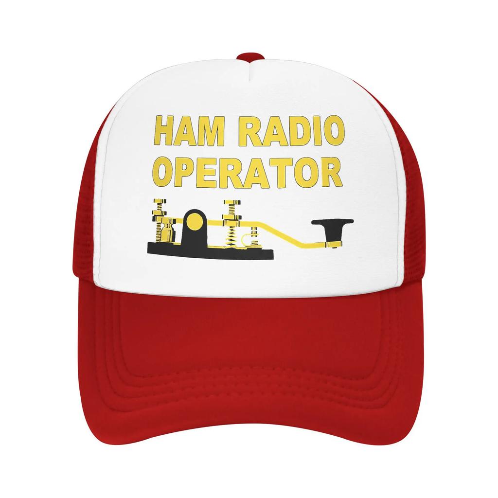 Ham Radio Operator Trucker Hat For Man Woman Summer Outdoor Mesh Side Hats Caps Adjustable Fit For Casual Headwear