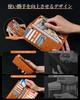 Long Pueblo Genuine No Coin Slim Vertical Card Business Gift [Kawaoto] Men's Wallet, Leather, Leather, Pocket, Design, 18cm, Slots, Billfold,