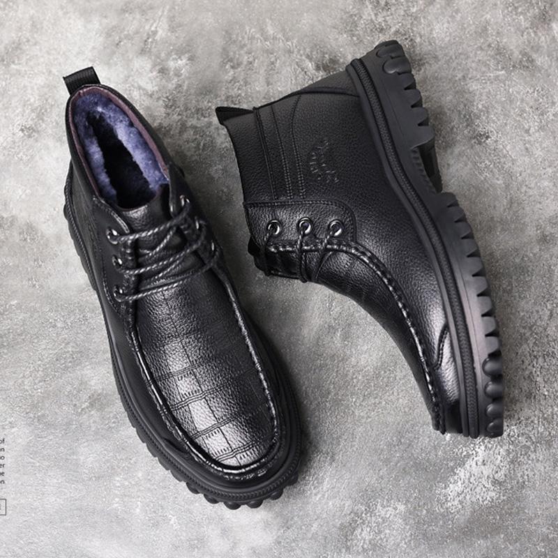 Зимние мужские слипоны на теплой шерстяной подкладке — фото 6