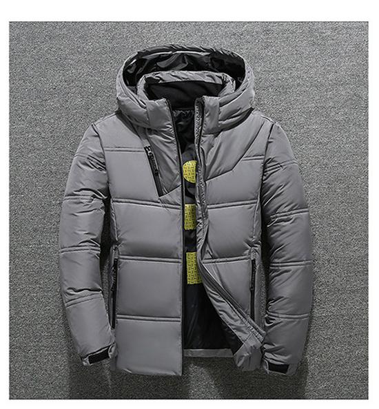 Border New Men's Slim Fit Down Jacket - 2025 Special Edition, Thickened Plus Size, Multi-Pocket, Youth Style Winter Coat