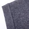 Hengyuanxiang Men's 100% Pure Wool Striped V-Neck Vest