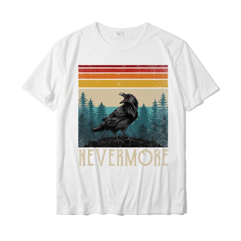 Vintage Nevermore Shirt Edgar Allan Poe The Raven Premium TShirt T Shirt Fitted Gift Cotton Unisexs T Shirt Gift