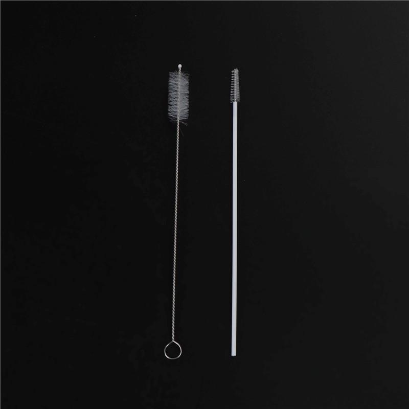 3Pcs Reusable Clear Glass Water Drinking Straws With Brush Bar Accessories