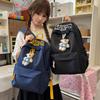 Schoolbag new letter embroidery student schoolbag fashionable retro large capacity backpack storage short trip commuter backpack