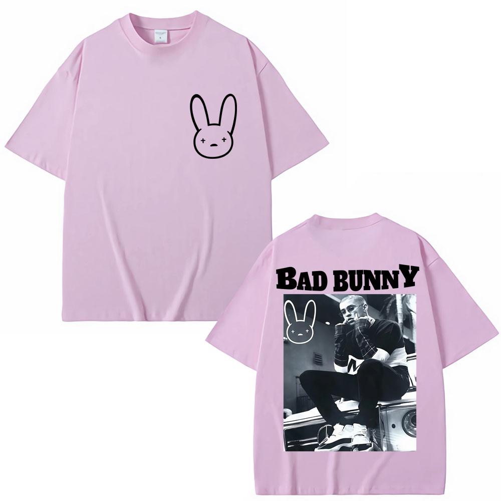 Rapper BAD BUNNY Vintage T Shirt Unisex Women Hip Hop Fashion High Quality Tshirts Oversized 100 Cotton T Shirts Streetwear Gifts