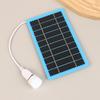 2W 5V Solar Panel With Light Usb Waterproof Outdoor Hiking Camping Portable Battery Mobile Phone Charging Bank Charging Panel
