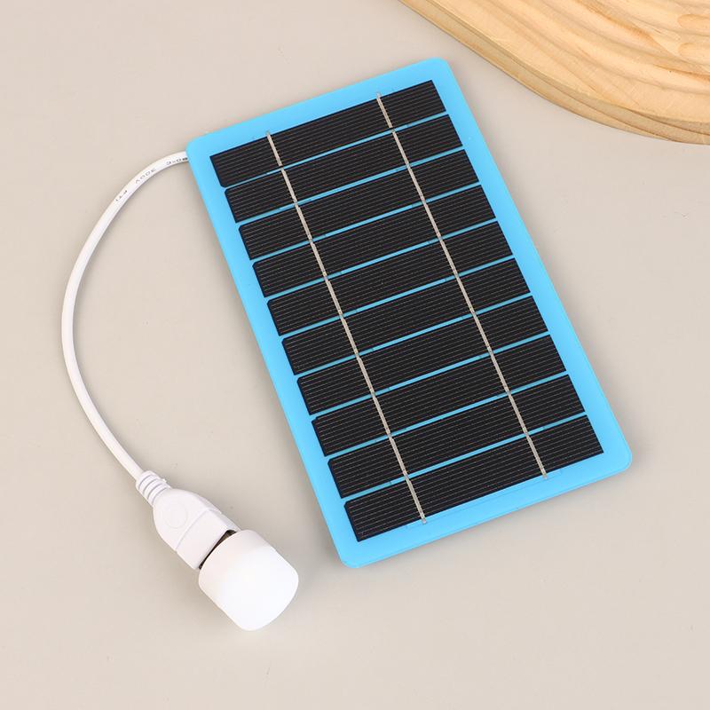 2W 5V Solar Panel With Light Usb Waterproof Outdoor Hiking Camping Portable Battery Mobile Phone Charging Bank Charging Panel