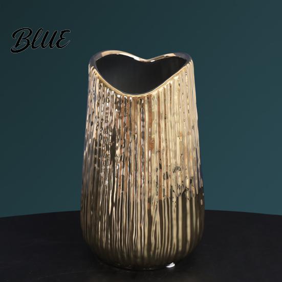 Ceramic Flower Vase Gold Vases Decorative for Fresh Flowers And Dried Arrangements