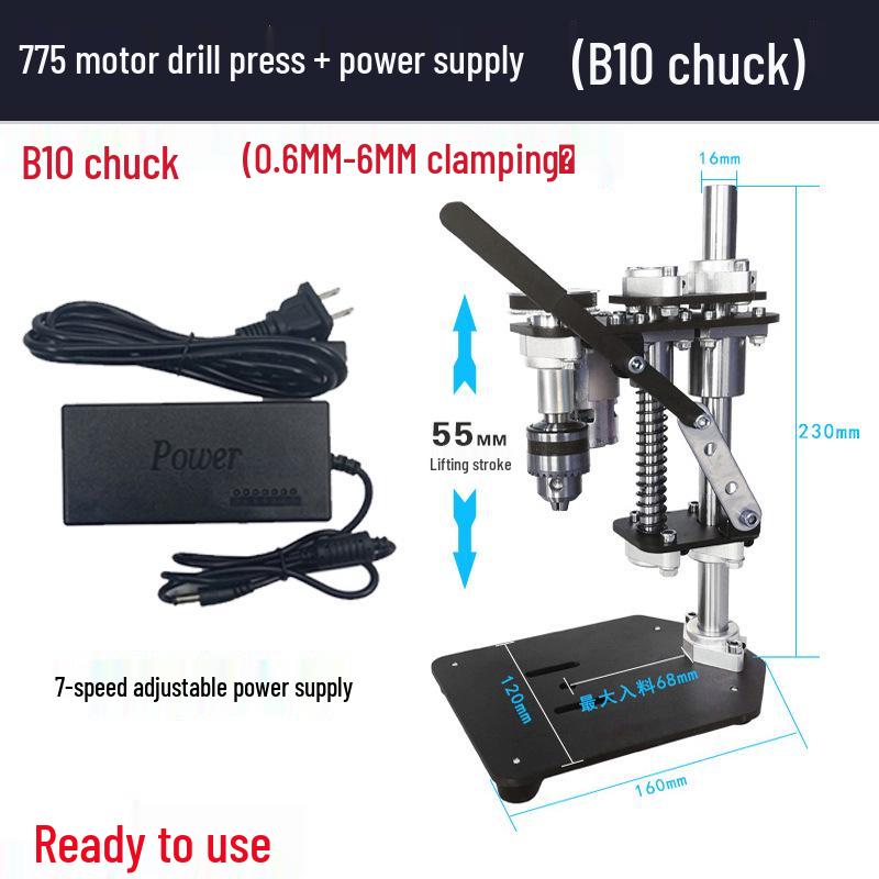 Compact 220V Mini Bench Drill Press with Variable Speed for DIY Projects