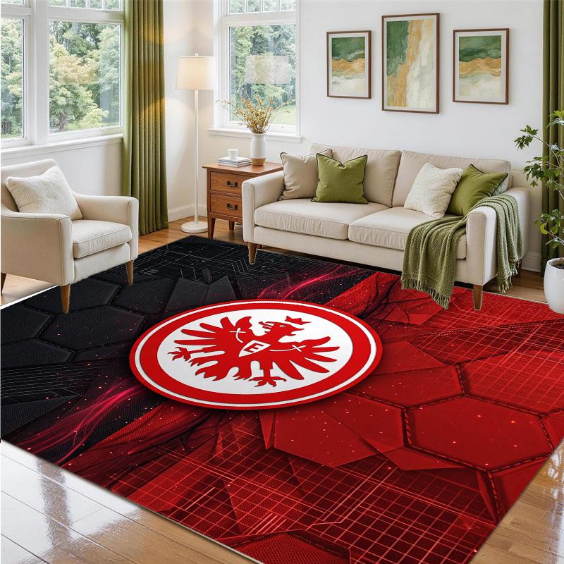 Eintracht Frankfurt Football Design Crystal Velvet Rug Soft Decorative Mat for Bedroom Entrance