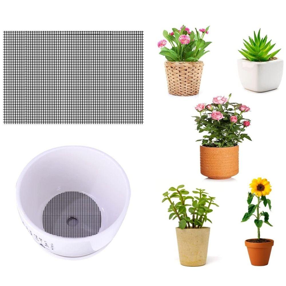 5pcs Breathable Flower Pot Mesh Pad Insect Proof Bonsai Grid Mat Flower Pot Gasket  Flower Pot