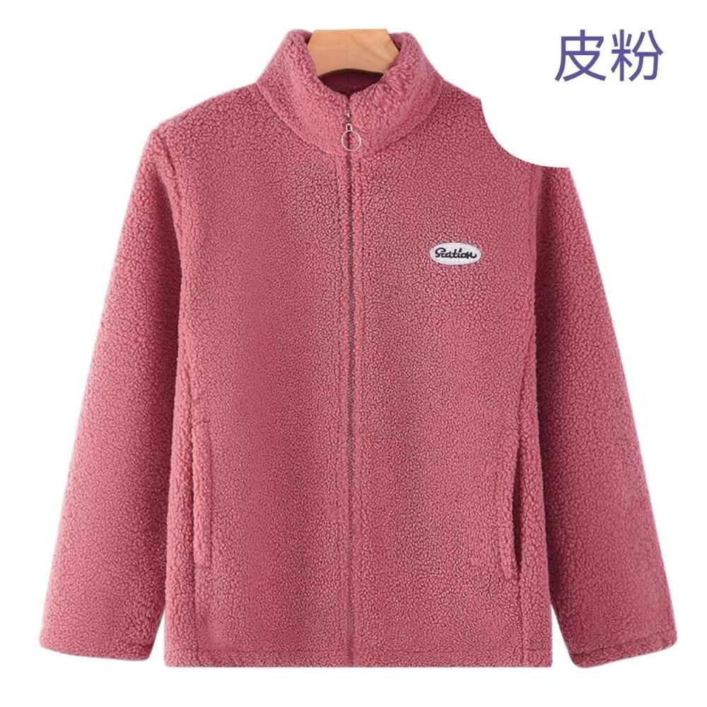Autumn Winter Sherpa Fleece Warm Coat Women Sweatshirt Fleece Lined Thickened Fashion Fleece Top Jacket