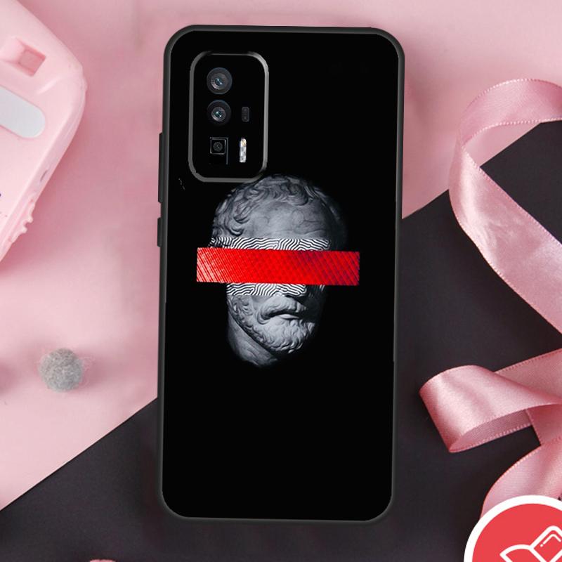 Greek God Statue Face Case For POCO F6 X6 X3 X5 M6 Pro F3 F5 M5s Xiaomi 14 Ultra 13 12 Lite 11T 12T 13T Pro Cover