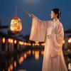 Vintage Lantern Material Kit Luminous Children Holding Lantern  Lantern Festival