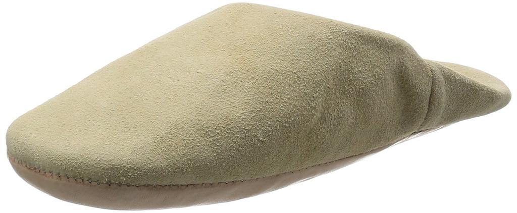 Fatima Morocco Suede Babouche Size L LFM012 Women's Shoes, Beige, JP, (24cm),