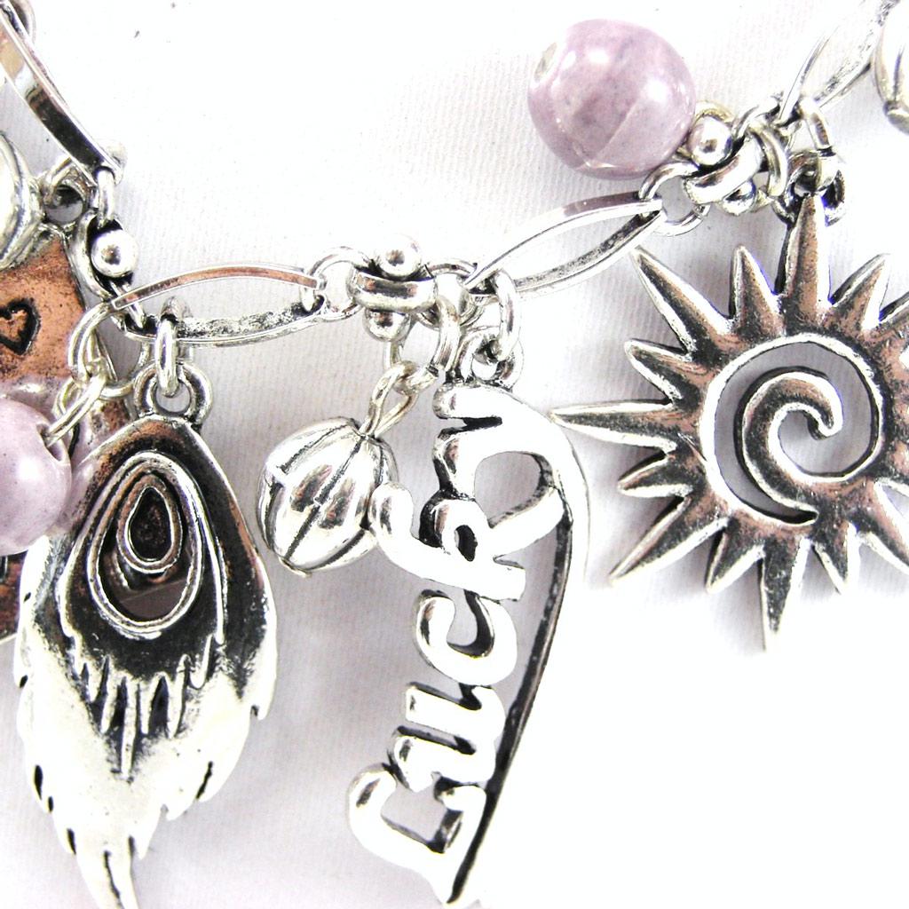 NOA [G0532] - Designer-Halskette 'Gypsy' rosa