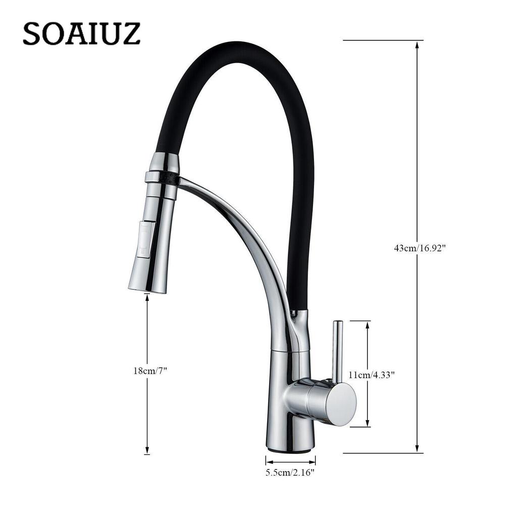 Kitchen Faucet 360° Stainless Steel Extendable Faucet with Shower Faucet for Kitchen