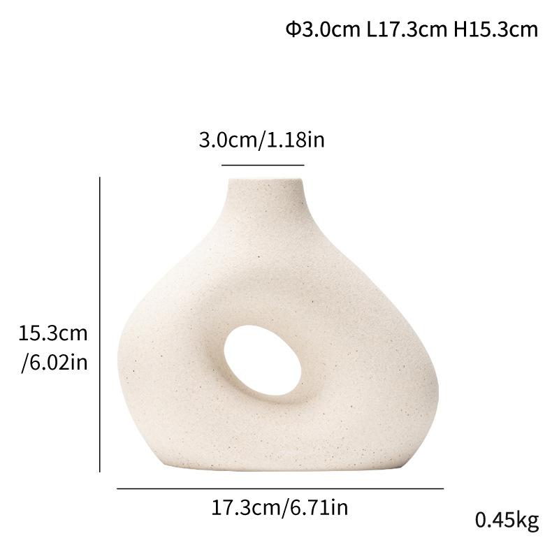 European-Style Plain-Fired Ceramic Vase, High-End Creative Flower Arrangement, Light Luxury Decorative Ornament