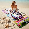 1PC Custom Name Fantasy Unicorn Garden Beach Towel Highly Absorbent And Sand-Resistant Towel for Swimming, Pool, Yoga, And Travel Lightweight