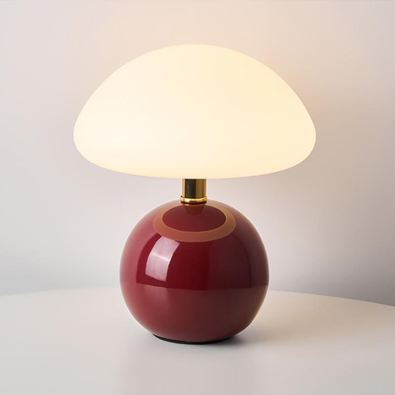 Xiaomi Ceramic Mushroom Table Lamp Nordic Cream Style Bedroom Bedside Living Room and Dining Room Table Lamp Atmosphere Table Lamp
