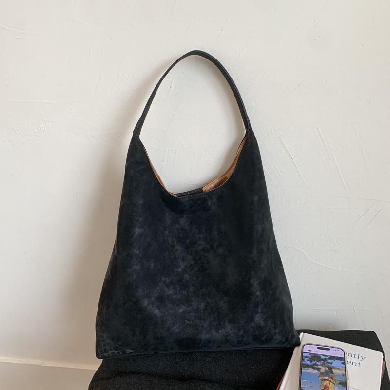 

Ретро сумка женская большой вместимости новая осень-зима универсальная простая на плечо сумка мать и дитя сумка-тоут для поездок на работу чёрный